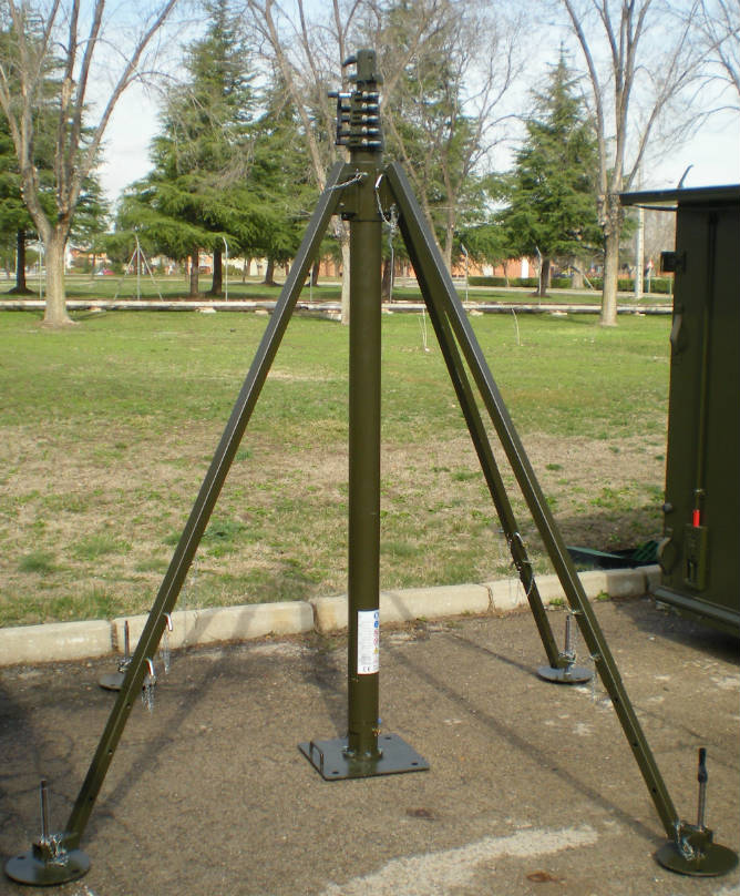 Fireco Telescopic Light Mast Pole Tower Mounting Option Four Leg Quad Pod